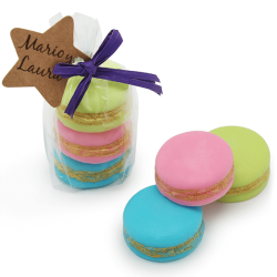 Set zur Herstellung von Seifenmacarons.