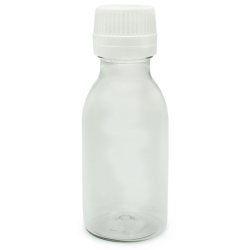 Transparente PET-Flasche von 100 ml. Online-Verkauf.