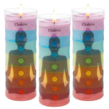 Set zur Herstellung einer 7 Chakra-Kerze. Online-Verkauf.