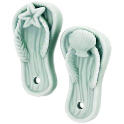 Formen, um Seifen in Form von Marine-Flip-Flops herzustellen.