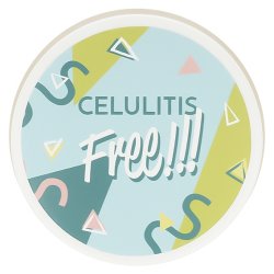 Aufkleber Cellulite frei für Kosmetika. Online-Verkauf