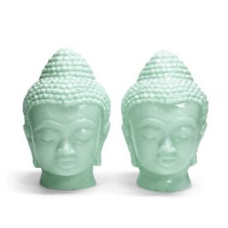 Zwei mittelgroße Zwillings-Buddha-Köpfe Form zur Herstellung von Seifen.