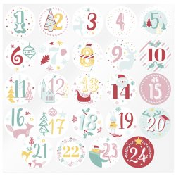 Aufkleber für den Adventskalender. Online-Verkauf