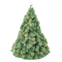 Kerzenform Weihnachtsbaum mit Kugeln. Online Verkauft.