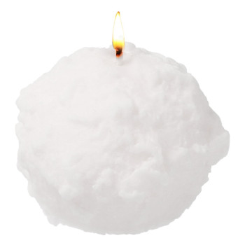 Kerzenform Schneeball 8cm zum basteln. Online Verkauft.