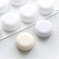 Silikonform 8 runde Tabletten für Seifen und feste Kosmetika