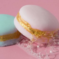 Set zur Herstellung von Seifenmacarons.