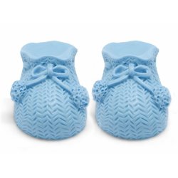 Formen, um Babystiefeletten in hausgemachter Seife herzustellen.